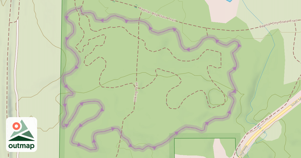 Map of Seminole Mountain Bike Trail - Outer Loop