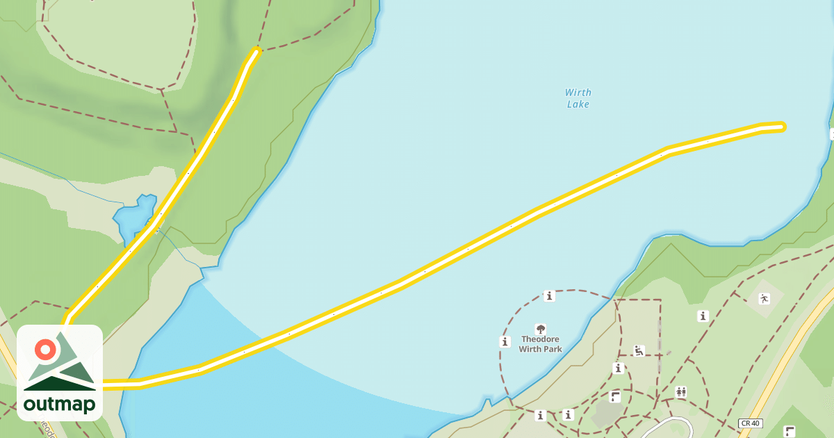 Map of Wirth Lake Trail
