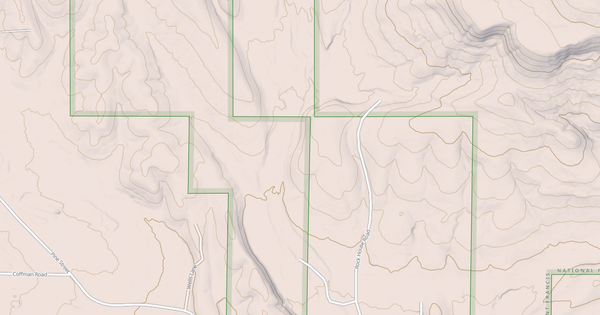 Map preview of USFS National Forest System Roads {1D68DDB6-C1CA-4C5A-9B40-7FA4AA4DC82C}