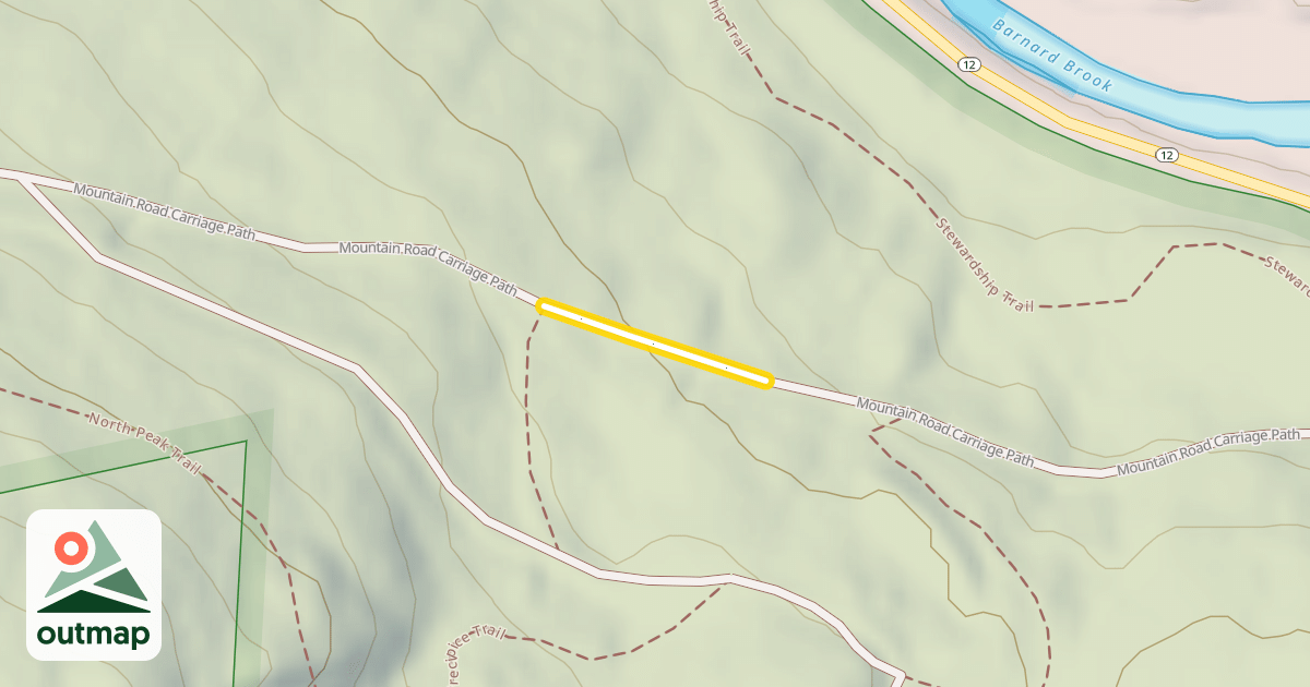 Map of Mountain Road Carriage Path