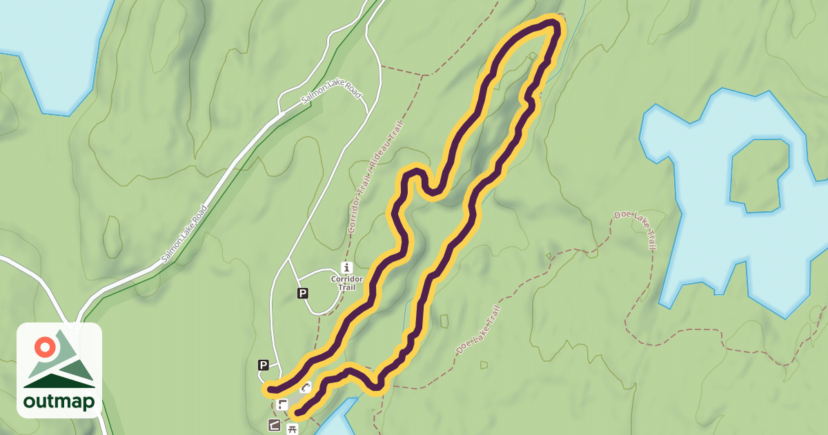 Map of Arab Lake Gorge Loop
