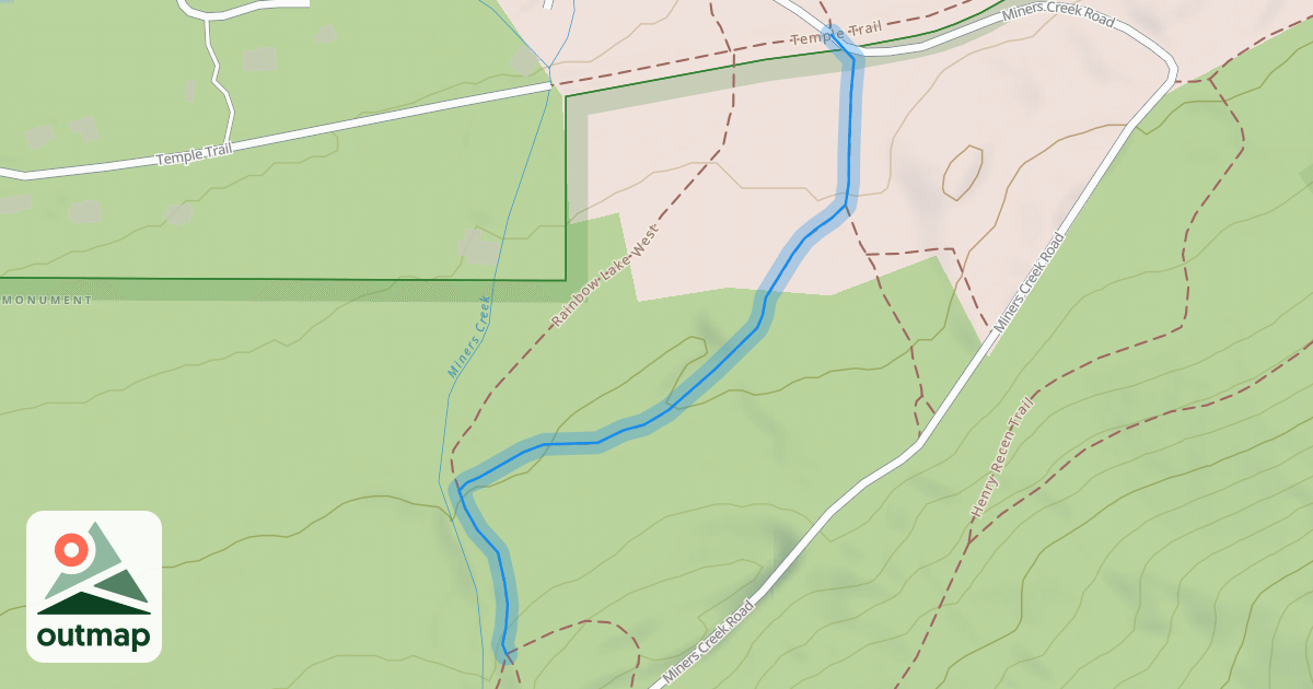 Map of Rainbow Lake