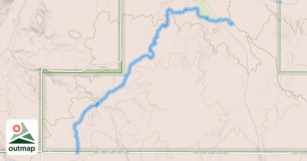 Map of unnamed trail