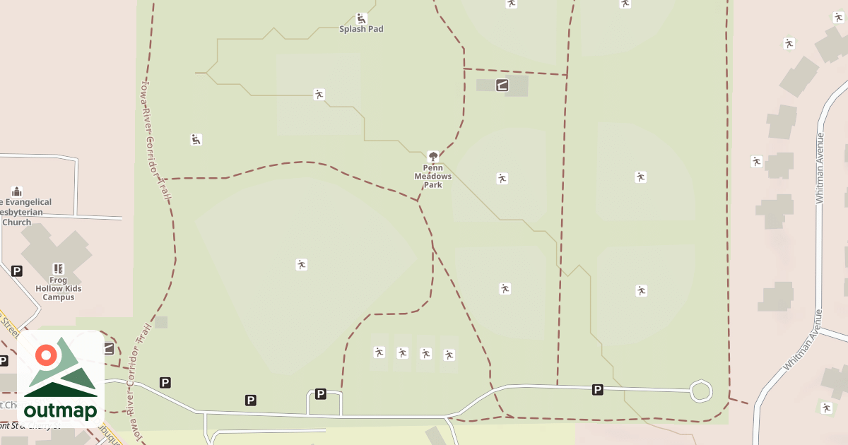 Map of Iowa River Corridor Trail