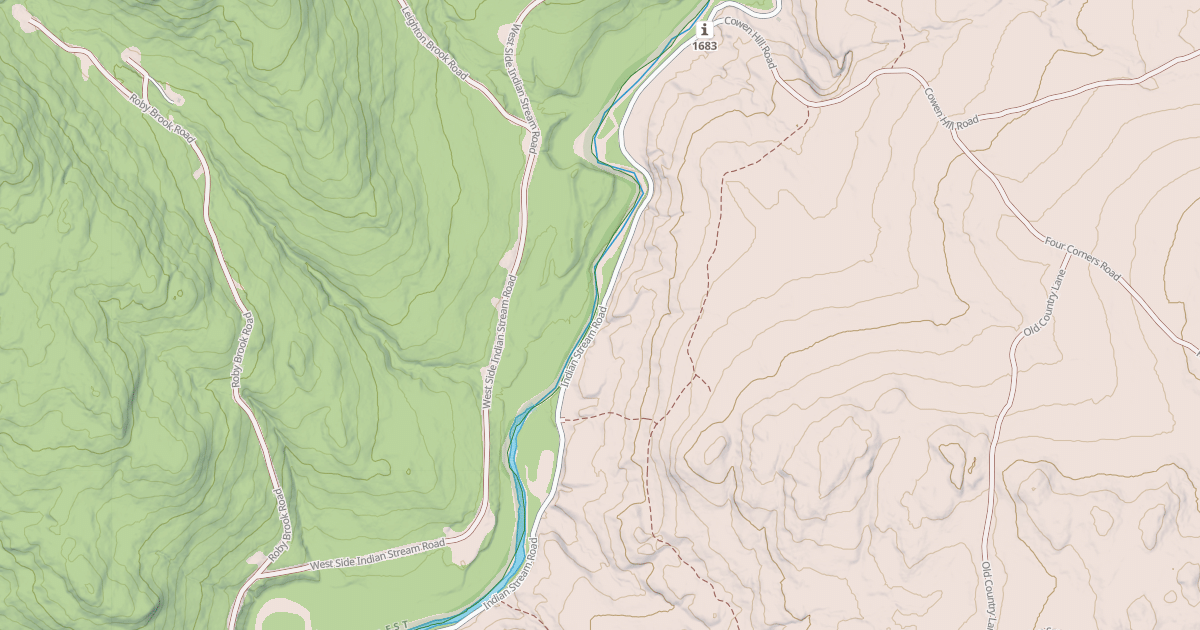 Map preview of Indian Stream Rd
