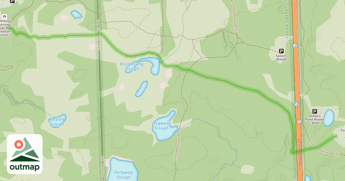 Map of Orange Unpaved Trail