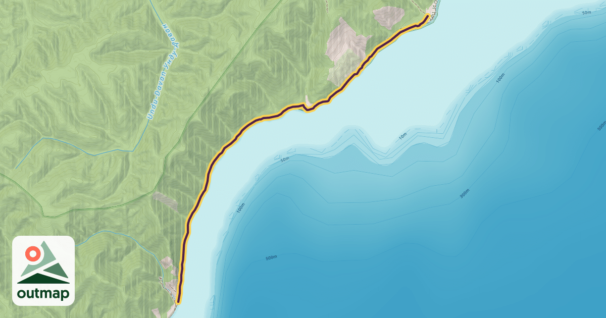 Map of Bolshie Koty - Bolshoe Goloustnoe (Great Baikal Trail)