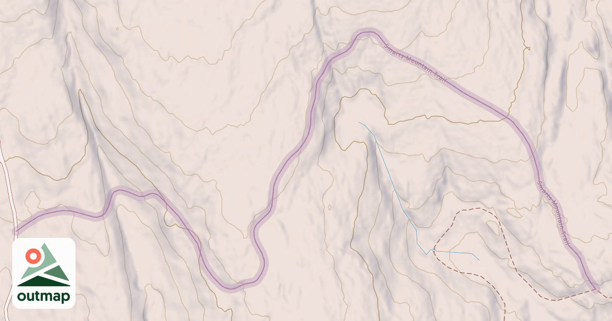 Map of Smarts Mountain Trail