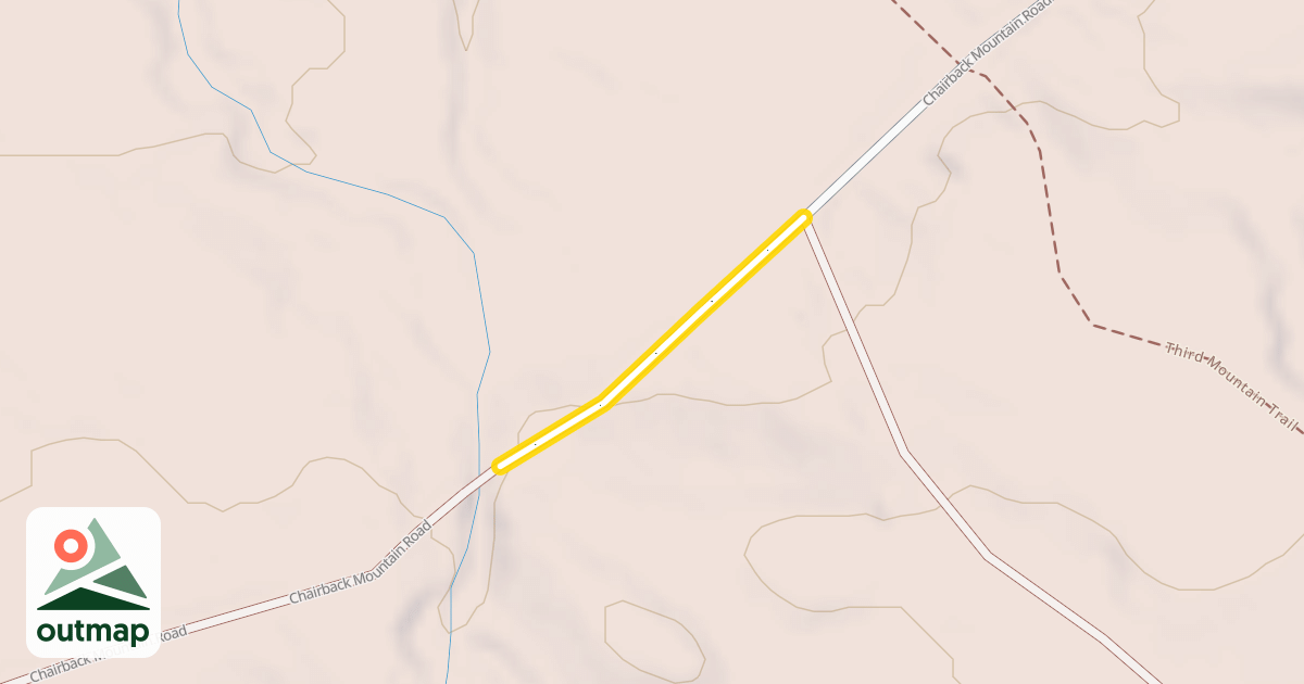 Map of Chairback Mountain Road