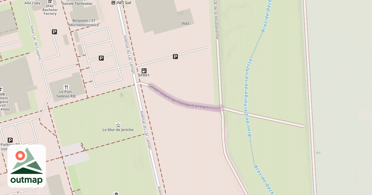Map of Sentier solaire de Thomas II à l'INES