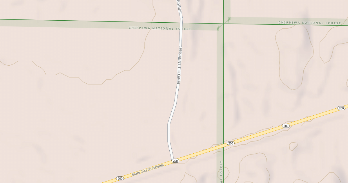 Map preview of ECHO HILL TRAIL NORTHEAST