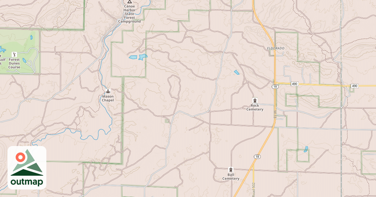 Map of RIVER LAKE