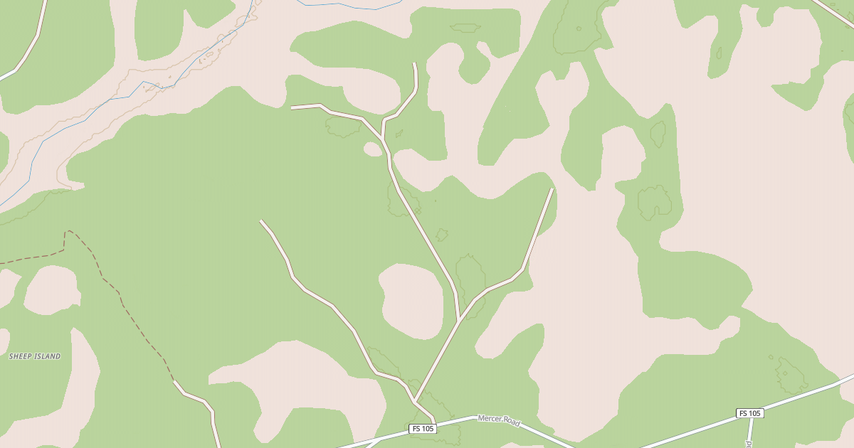 Map preview of USFS National Forest System Roads {6A788F5B-ED97-4EA8-A799-4574616C69DB}