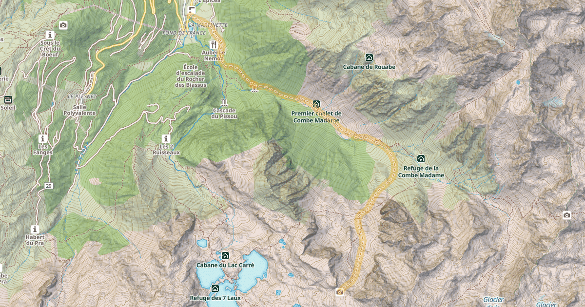 Map preview of Col de Mouchillon — Le Fond de France