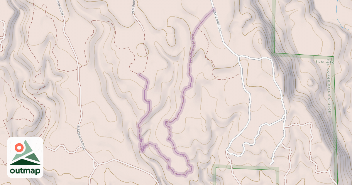 Map of BLM Trail T6102F