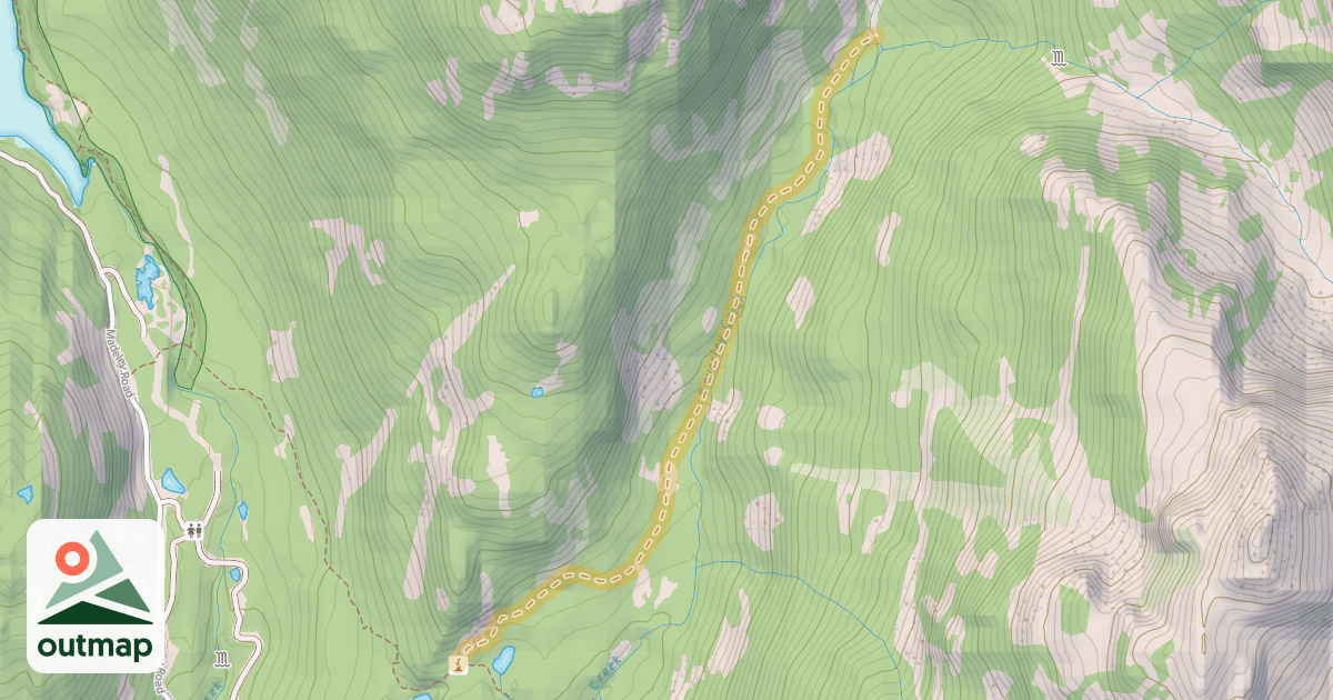 Map of Beverley Creek winter trail