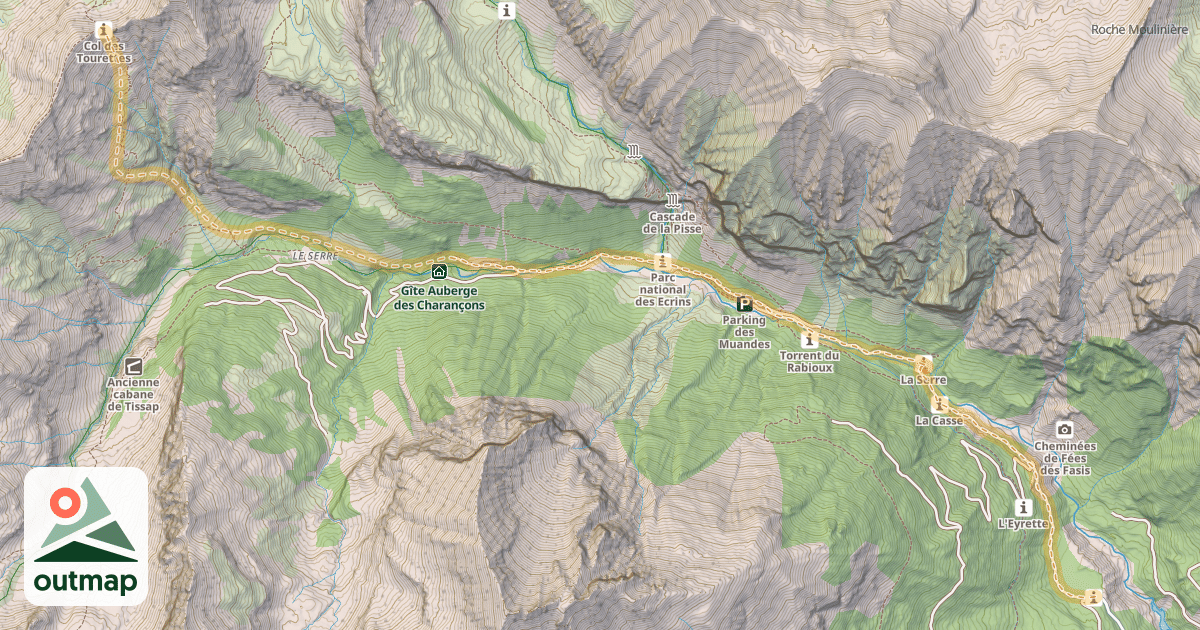 Map of Col des Tourettes — Sainte-Croix