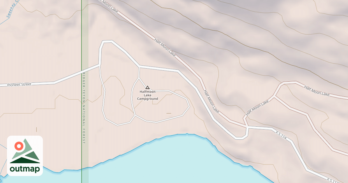 Map of HALF MOON LAKE C.G.