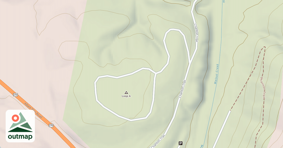 Map of CHARLTON CAMP LOOP A