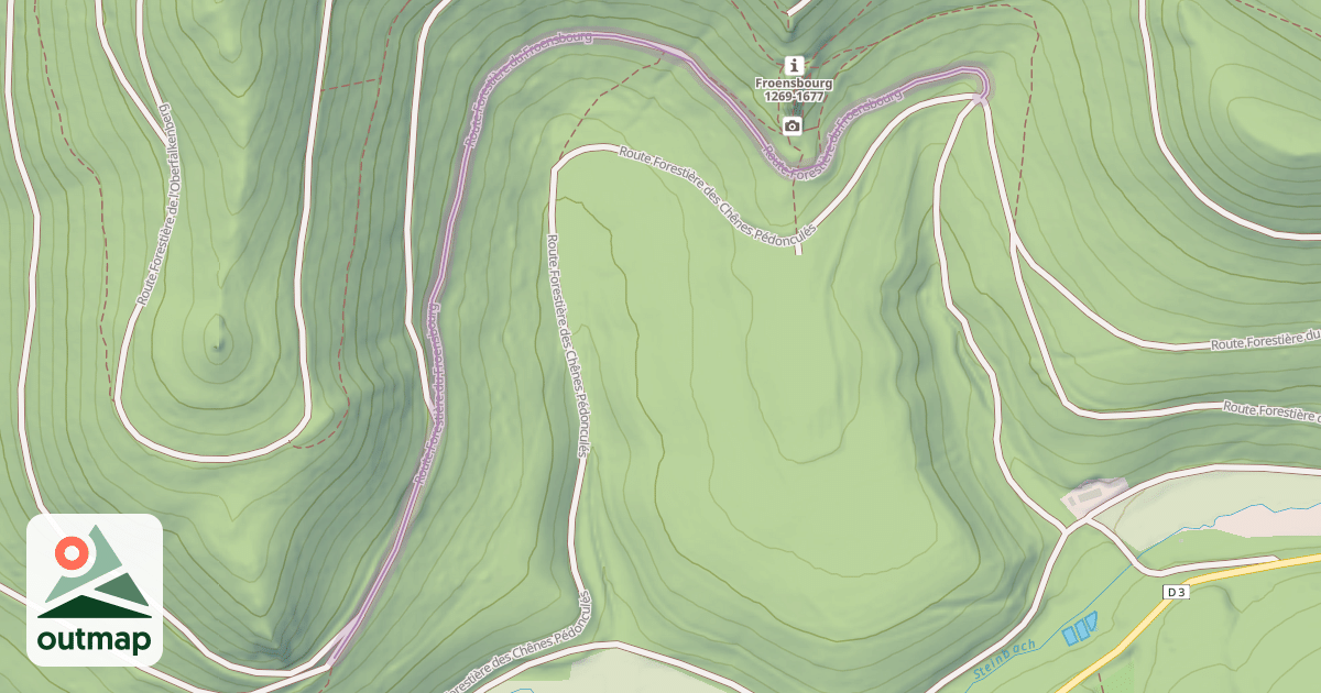 Map of Route Forestière du Froensbourg