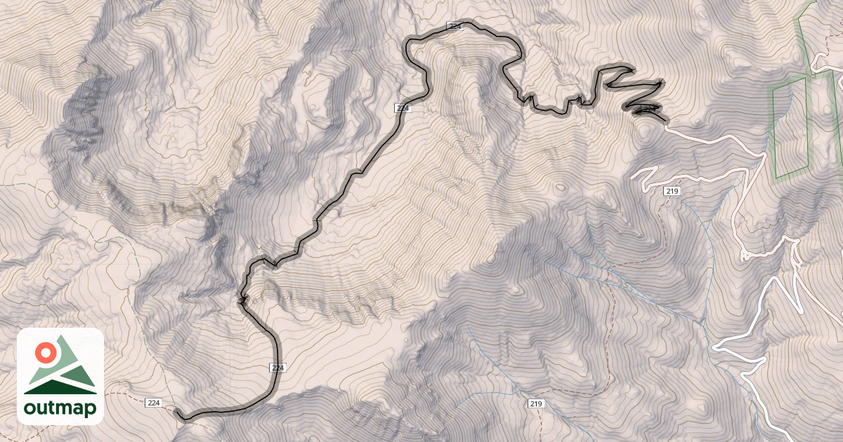 Map of Poison Creek - South Fork Bullion Trail