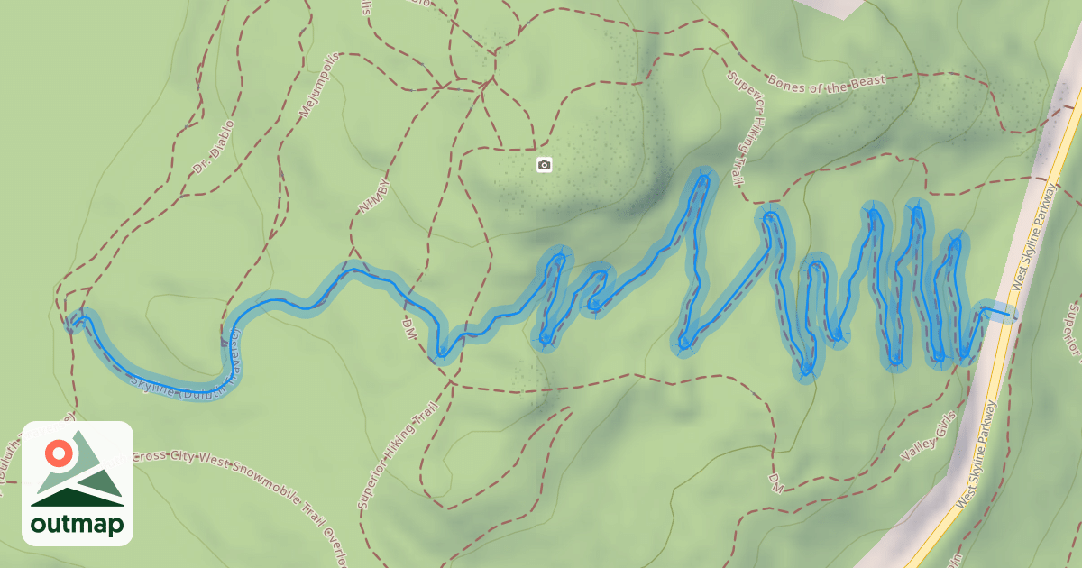 Map of Skyline (Duluth Traverse)