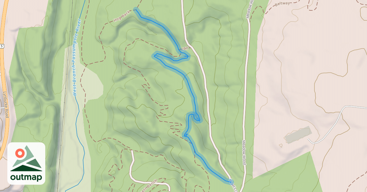 Map of Hog Back