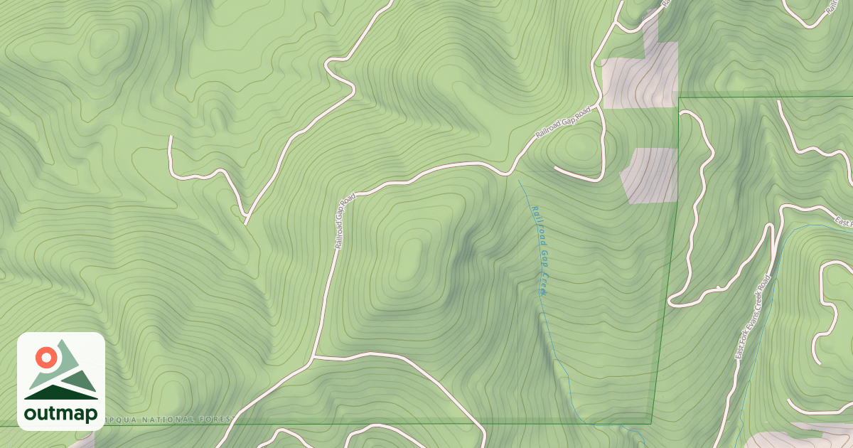 Map of RAILROAD GAP