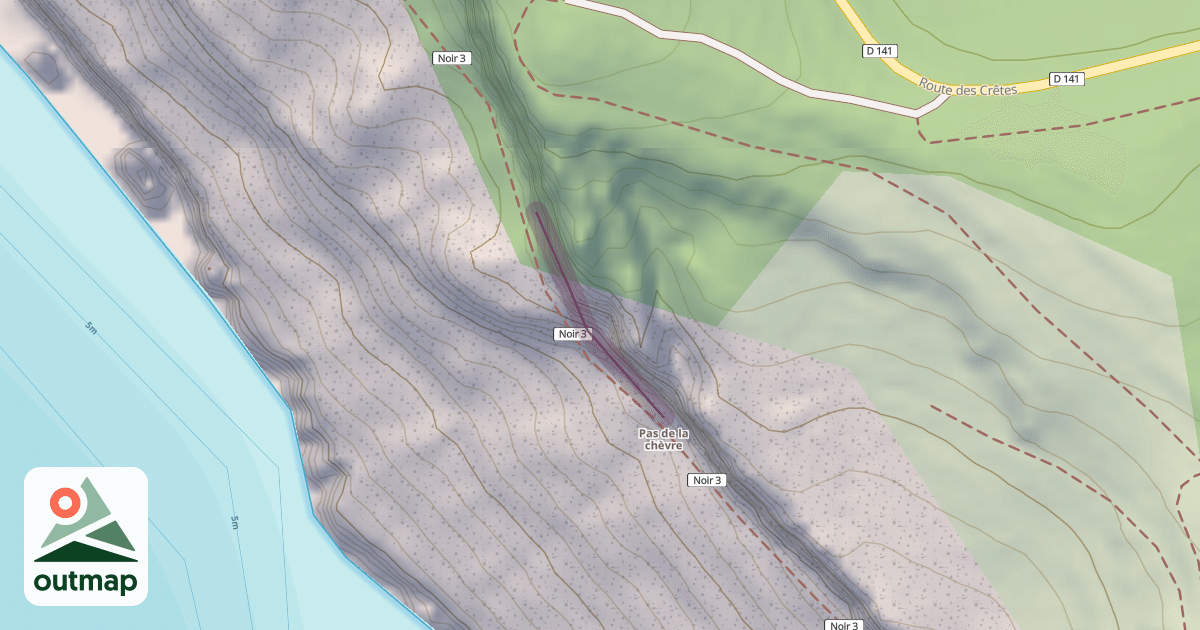 Map of Secteur Le pas de la chèvre