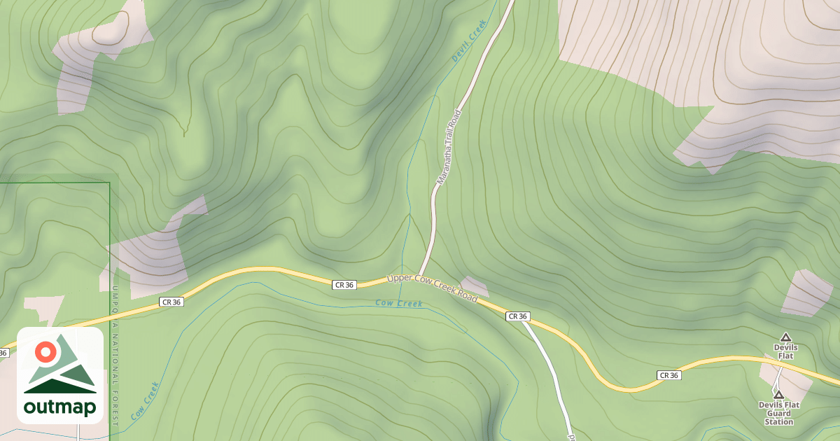 Map of USFS Motor Vehicle Use Map Trails 4421