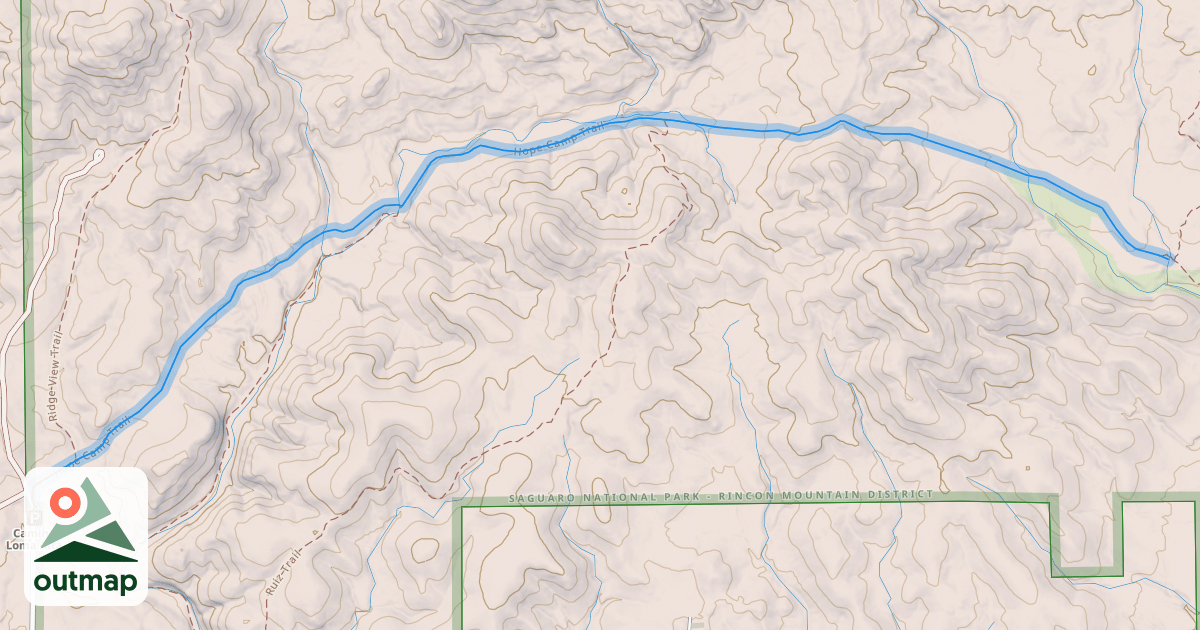 Map of Hope Camp Trail