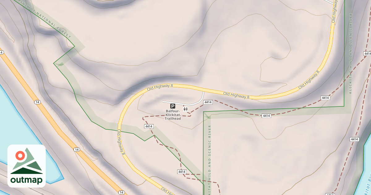 Map of BALFOUR-KLICKITAT