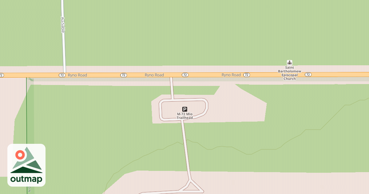 Map of M-72 MIO SNOWMOBILE TRAILHEAD