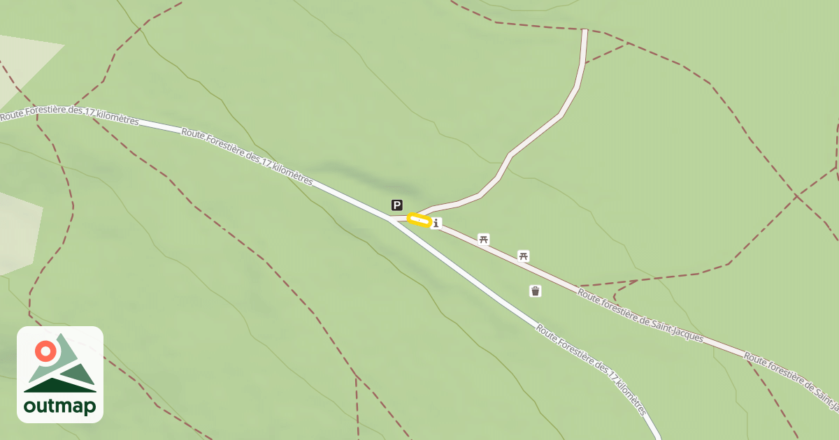 Map of Route forestière de Saint-Jacques