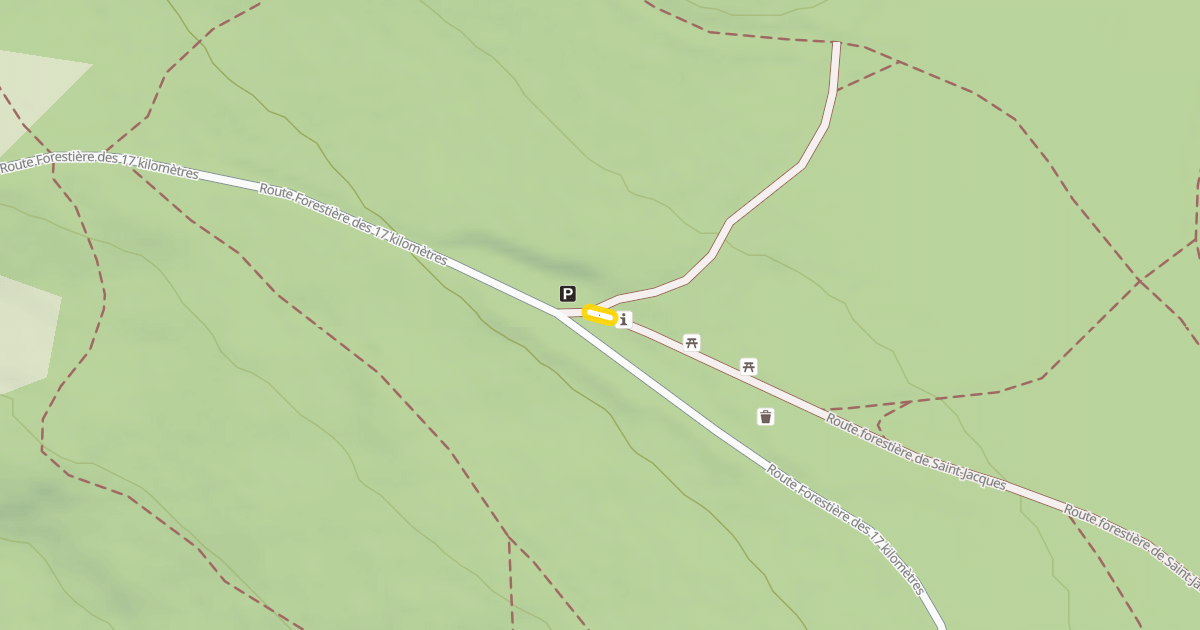 Map preview of Route forestière de Saint-Jacques