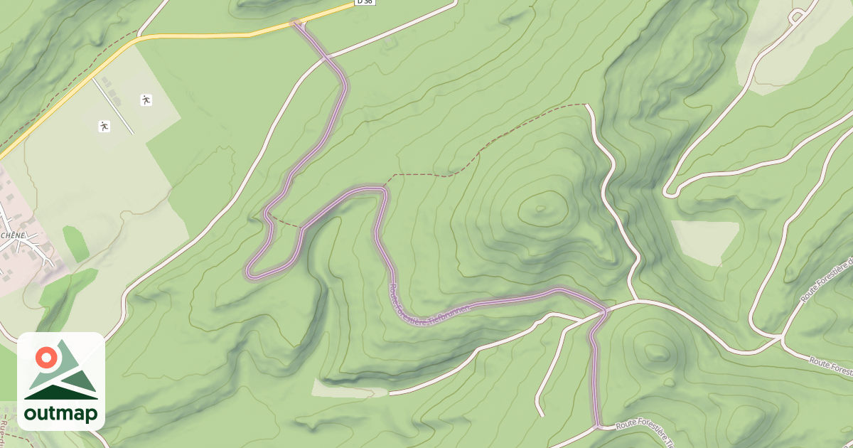 Map of Route Forestière Tiefbrunnen