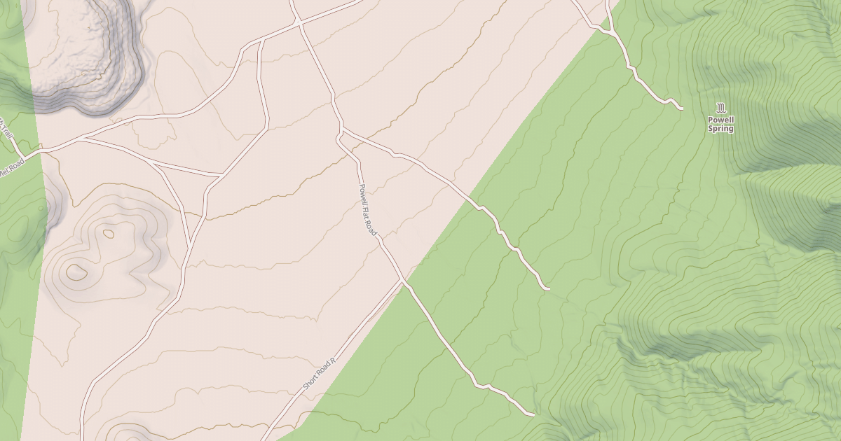 Map preview of POWELL FLAT ROAD