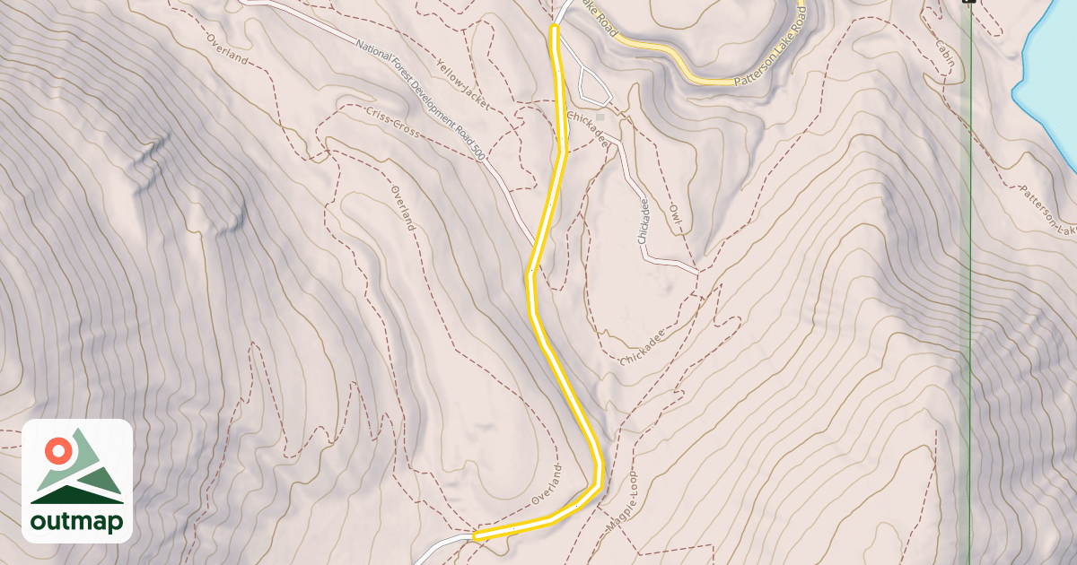 Map of National Forest Development Road 4410