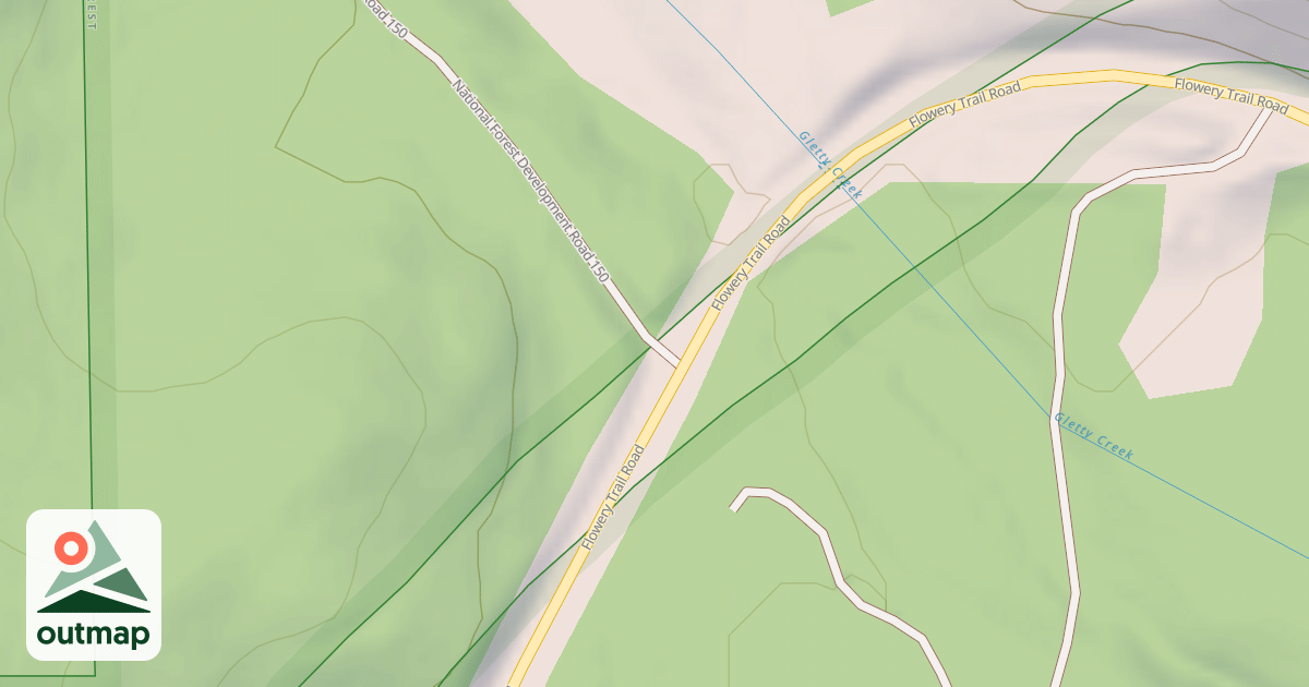 Map of GLETTY CREEK WEST