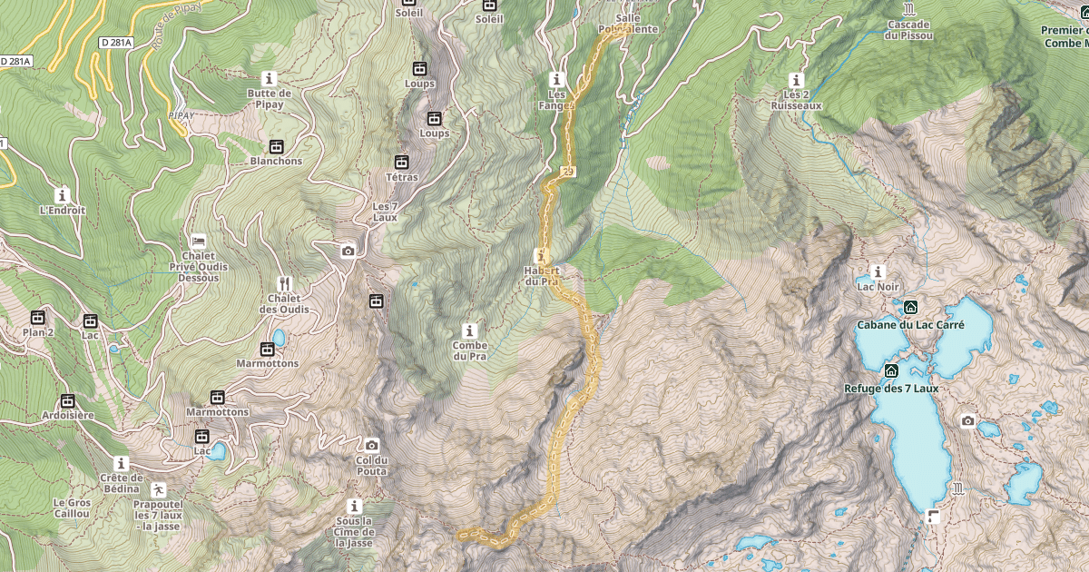 Map preview of Dent du Pra — Le Pleynet
