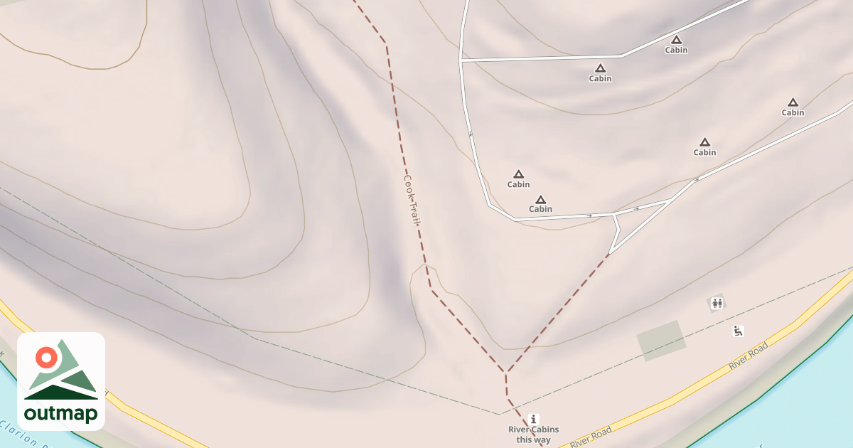 Map of Cook Forest State Park Trails