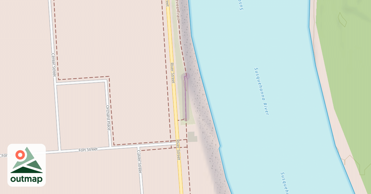 Map of Luzerne County Levee Trail