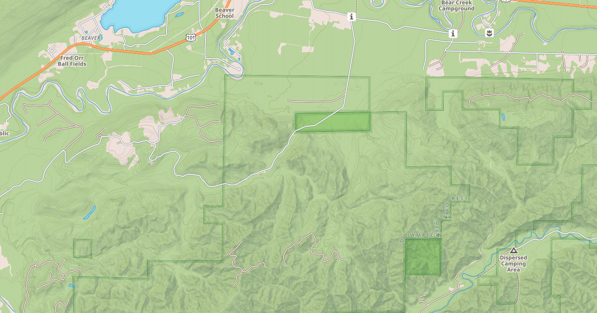 Map preview of USFS National Forest System Roads {986B7D36-B7C8-45B7-B9DA-F187E85D78F3}