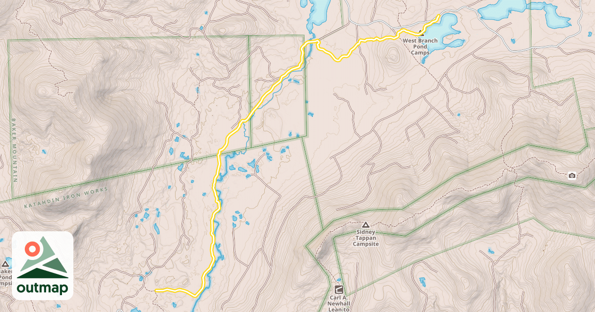 Map of Pleasant River Trail