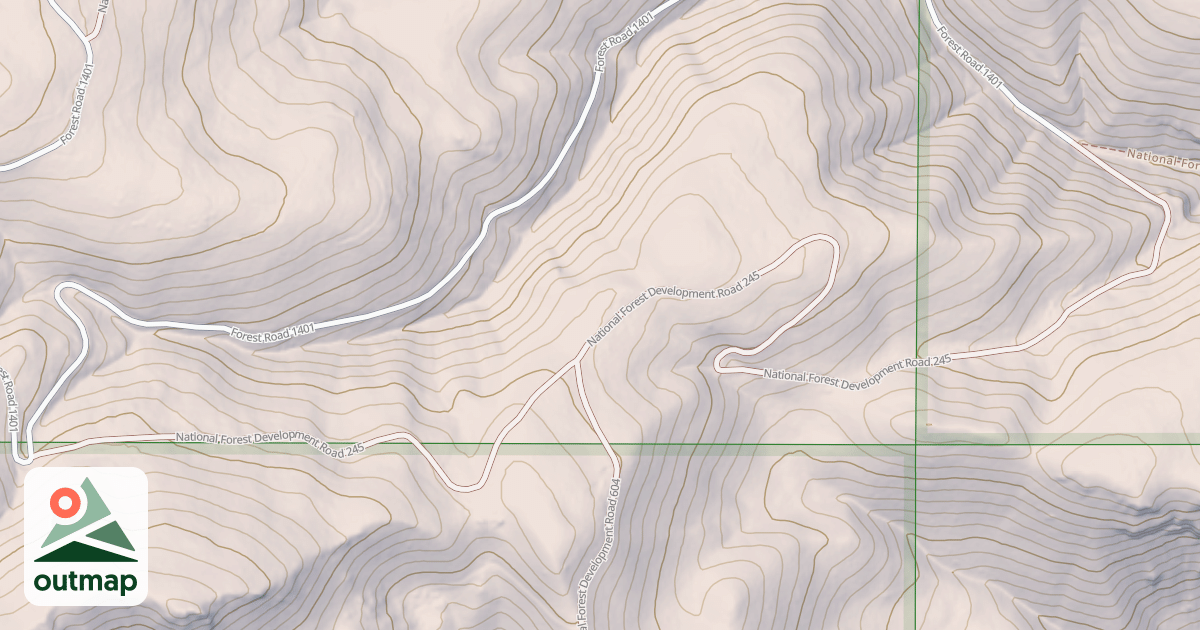 Map of USFS National Forest System Roads {8E6DA30E-2BCE-4A0A-8DB6-A0AE92AF2BD1}