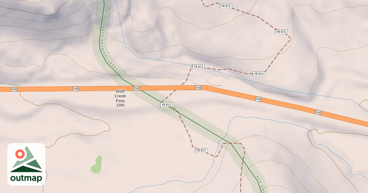 Map of WOLF CR PASS REST SITE