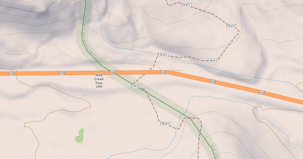 Map preview of WOLF CR PASS REST SITE