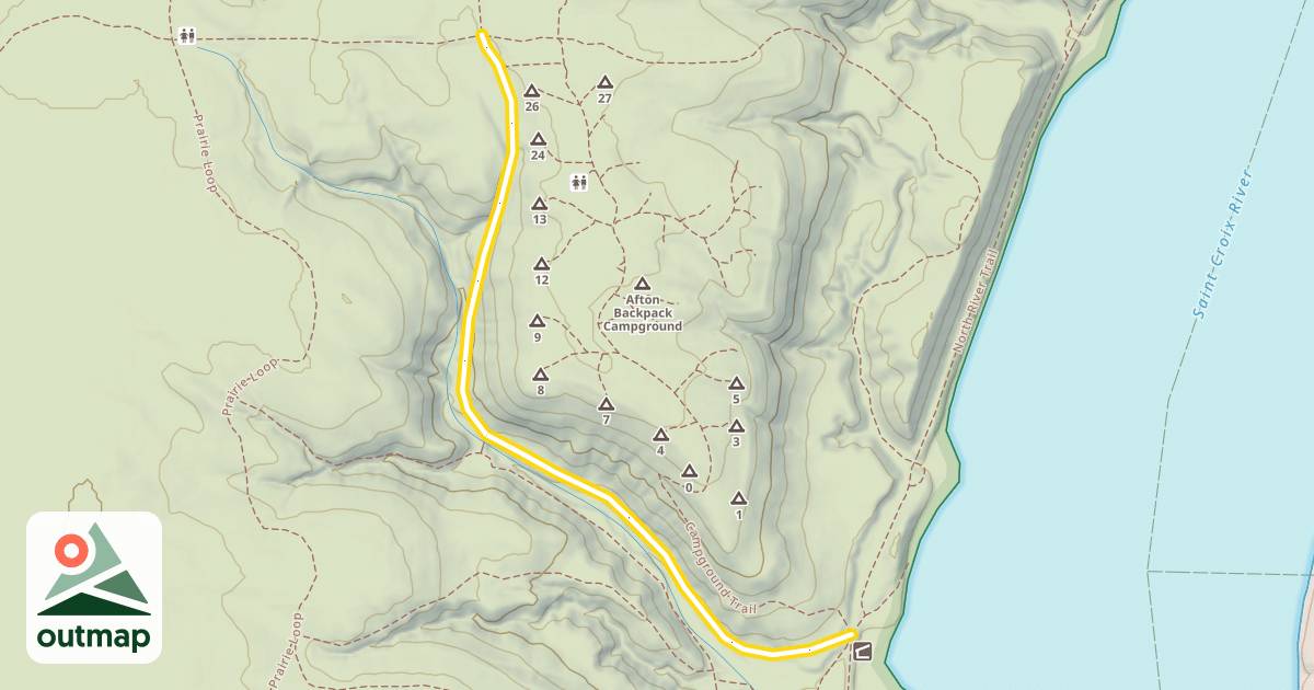 Map of Oliver Charley Trail