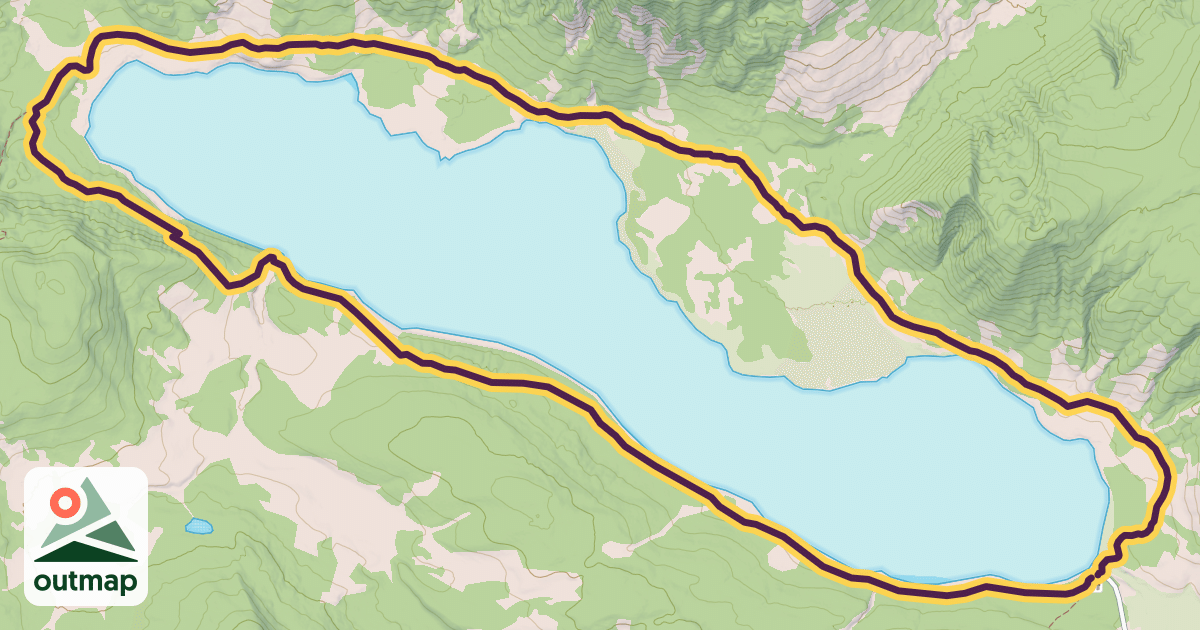 Map of Two Ocean Lake Trail