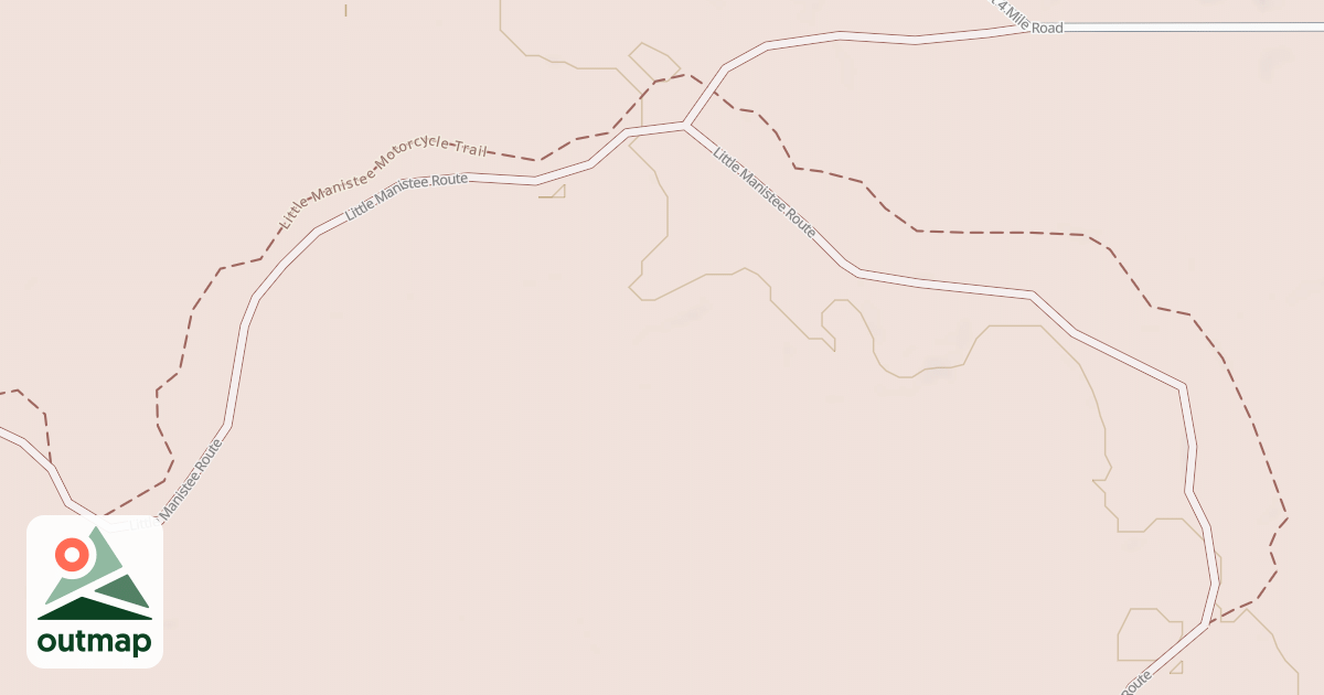 Map of Little Manistee Motorcycle Trail